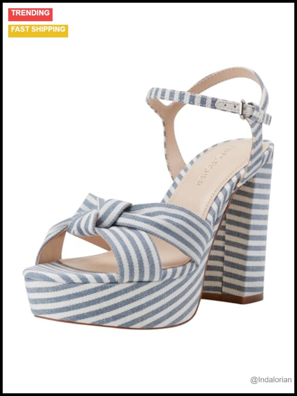 Platform Sandals with Adjustable Ankle Strap and Block Heel